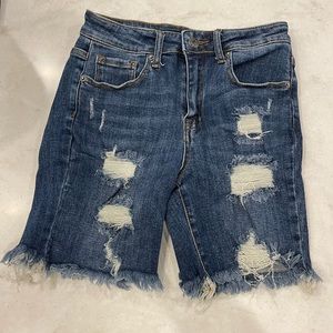 Long Jean Shorts